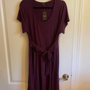 Torrid purple short sleeve dress with tie waist